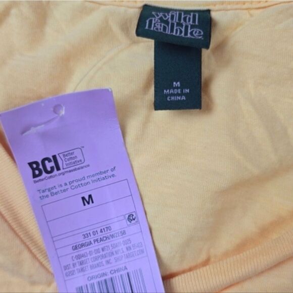 Wild Fable -1680 NWT Peplum Crop Top in Light Orange Medium - Picture 7 of 7